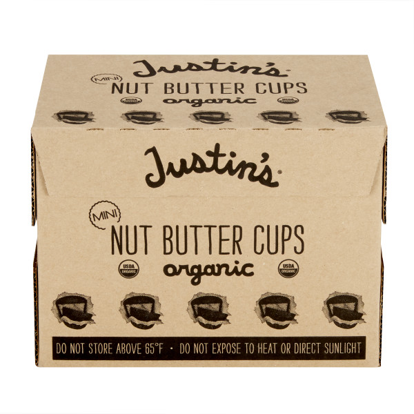 JUSTIN'S (r) Milk Chocolate Peanut Butter Mini Cup . C1C1 - Front Center In Package (Hi Res)