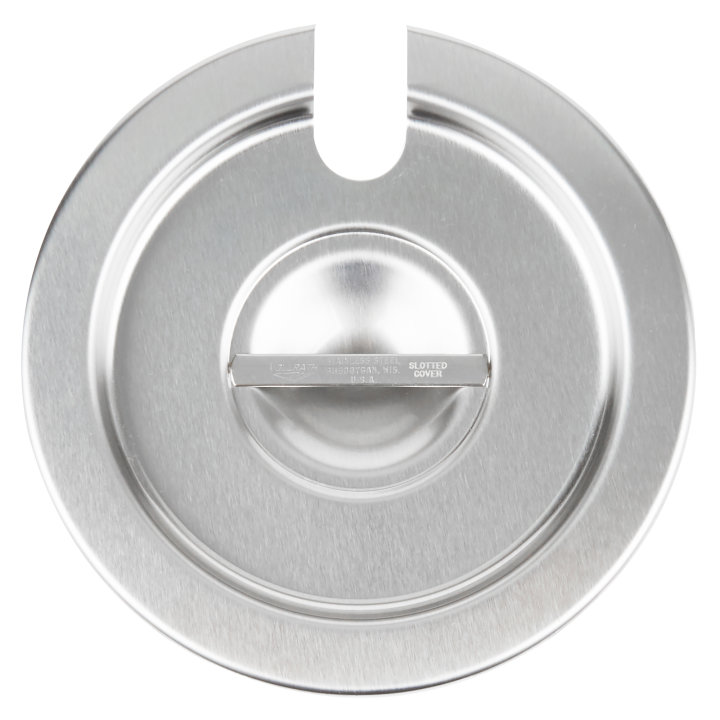 Stainless steel slotted cover for 3-quart inset