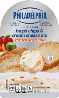 Philadelphia Garden Vegetable Bagel Chips & Cream Cheese Dip, 2.5 Oz
