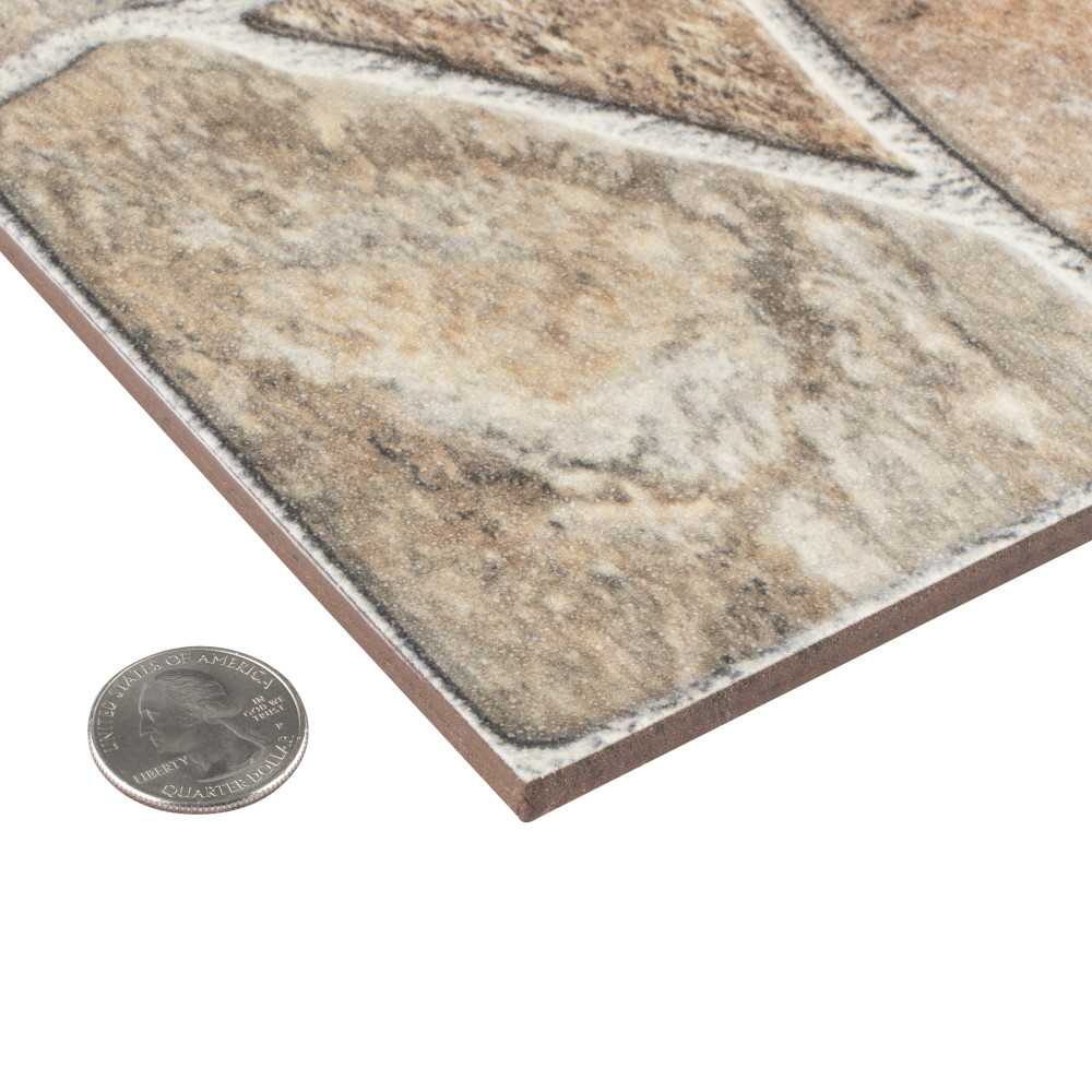 Leticia Beige 17-3/4 in. x 17-3/4 in. Ceramic Floor and Wall Tile