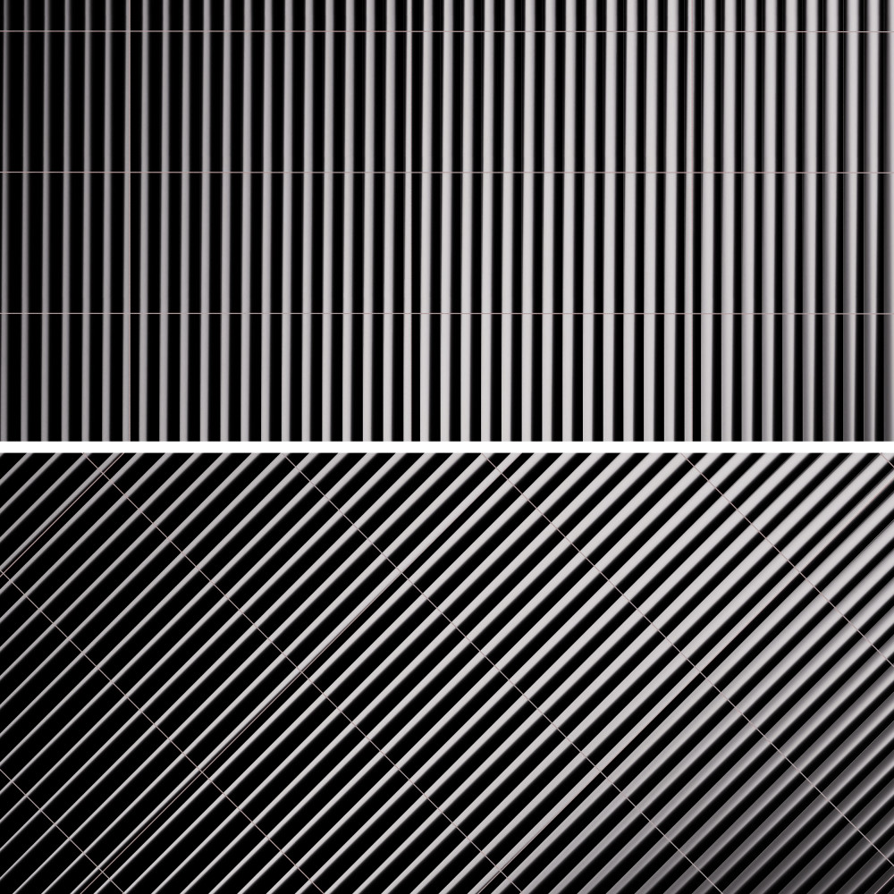 Crown Heights Rubik Glossy Black 5-7/8 in. x 11-3/4 in. Ceramic Wall Tile