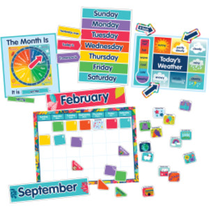 One World Calendar Bulletin Board Set, 134 Pieces