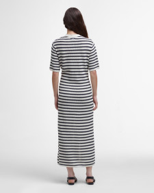 Abito midi Isla in maglia con motivo a righe 