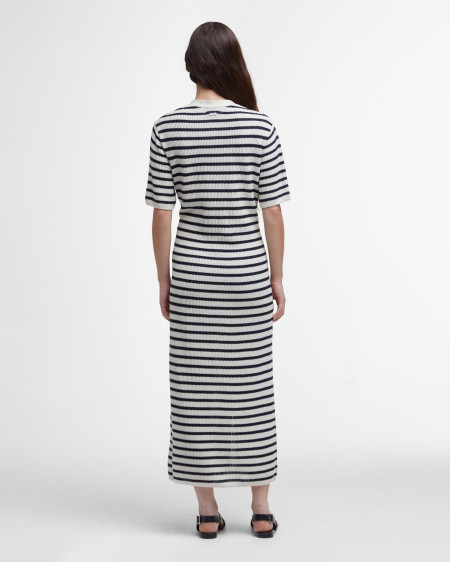 Abito midi Isla in maglia con motivo a righe
