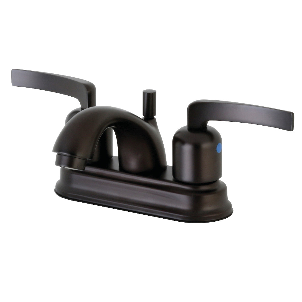 Double-Handle 4" Centerset Bathroom Faucet with Pop-Up Drain, Brushed Nickel with 3 Finish Options