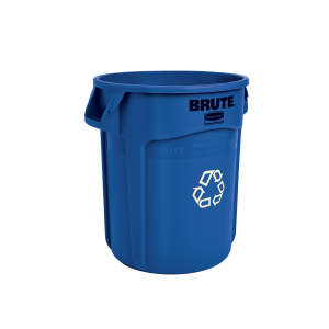Rubbermaid Commercial, VENTED BRUTE®, Recycling, 20gal, Resin, Blue, Round, Receptacle