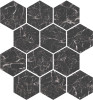 Marbles Marmo Nero 9×11 Hexagon Mosaic Polished