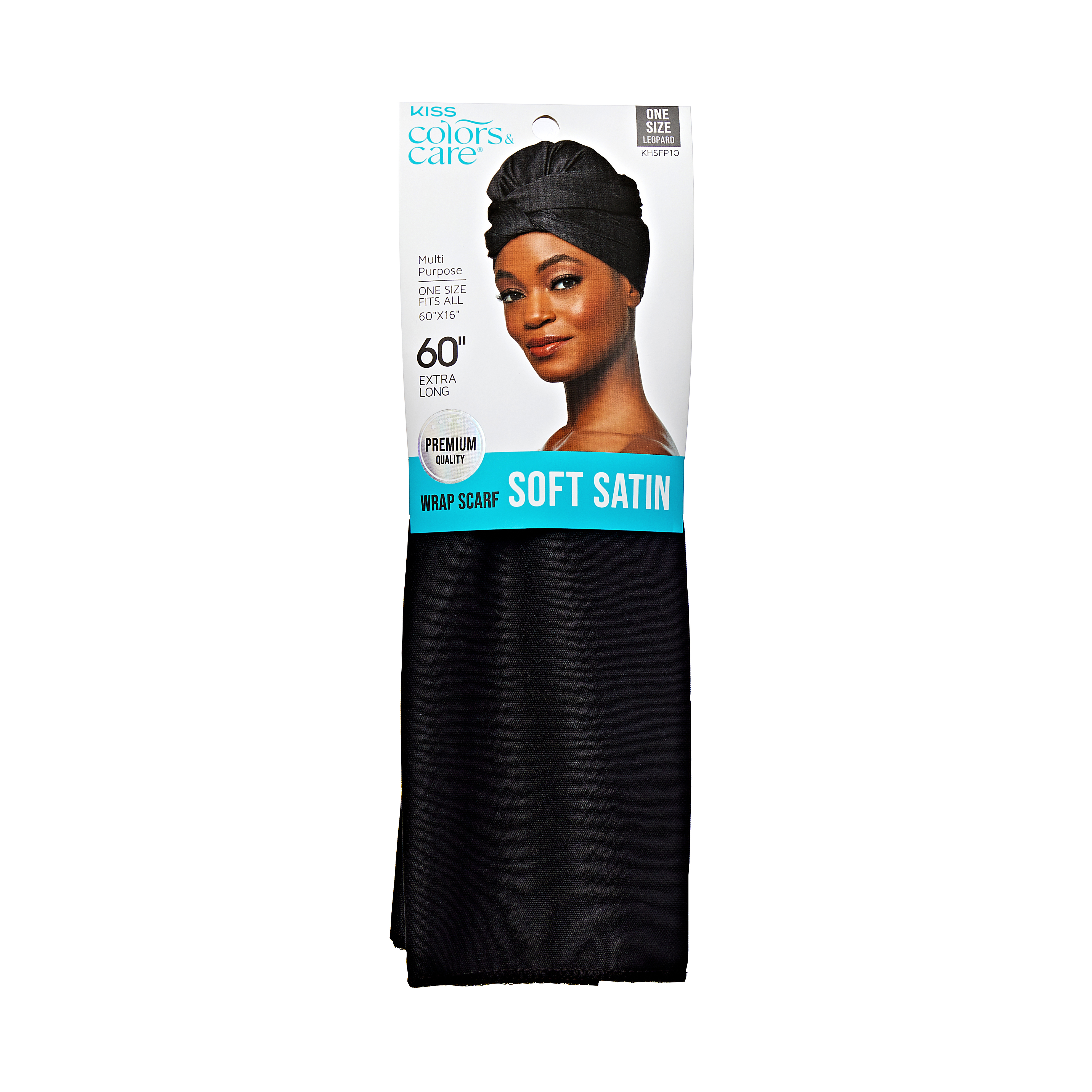 Black | 60"L x 16"W | Soft Satin Wrap Scarf
