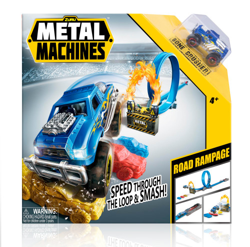 Metal Machines Road Rampage Building Trackset with Mini Racing Car by ZURU  ZURU Toys