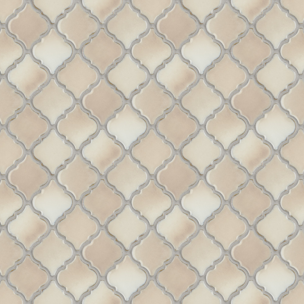 Hudson Tangier Truffle 12.38x12.38 Lantern Porcelain Floor and Wall Digital Pattern