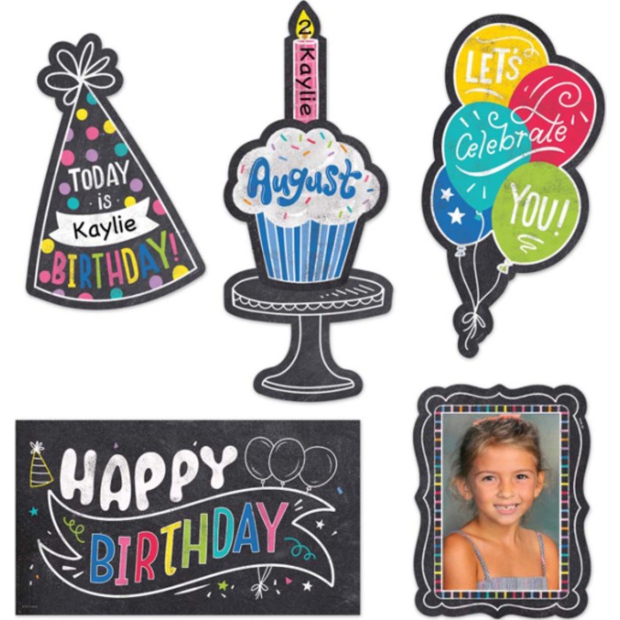 Chalk It Up! Happy Birthday Mini Bulletin Board Set