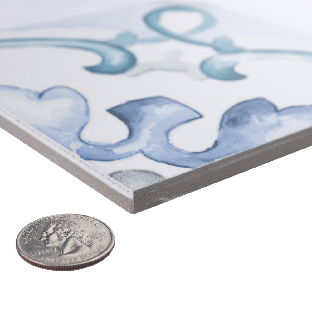 Sample – Saint Germain Gele Deco Jules Porcelain Floor and Wall Tile