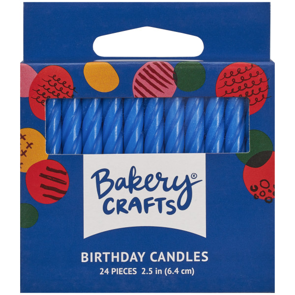 Blue Smooth & Spiral Candles