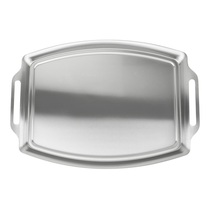 Stainless steel griddle pan for large contoured buffet station