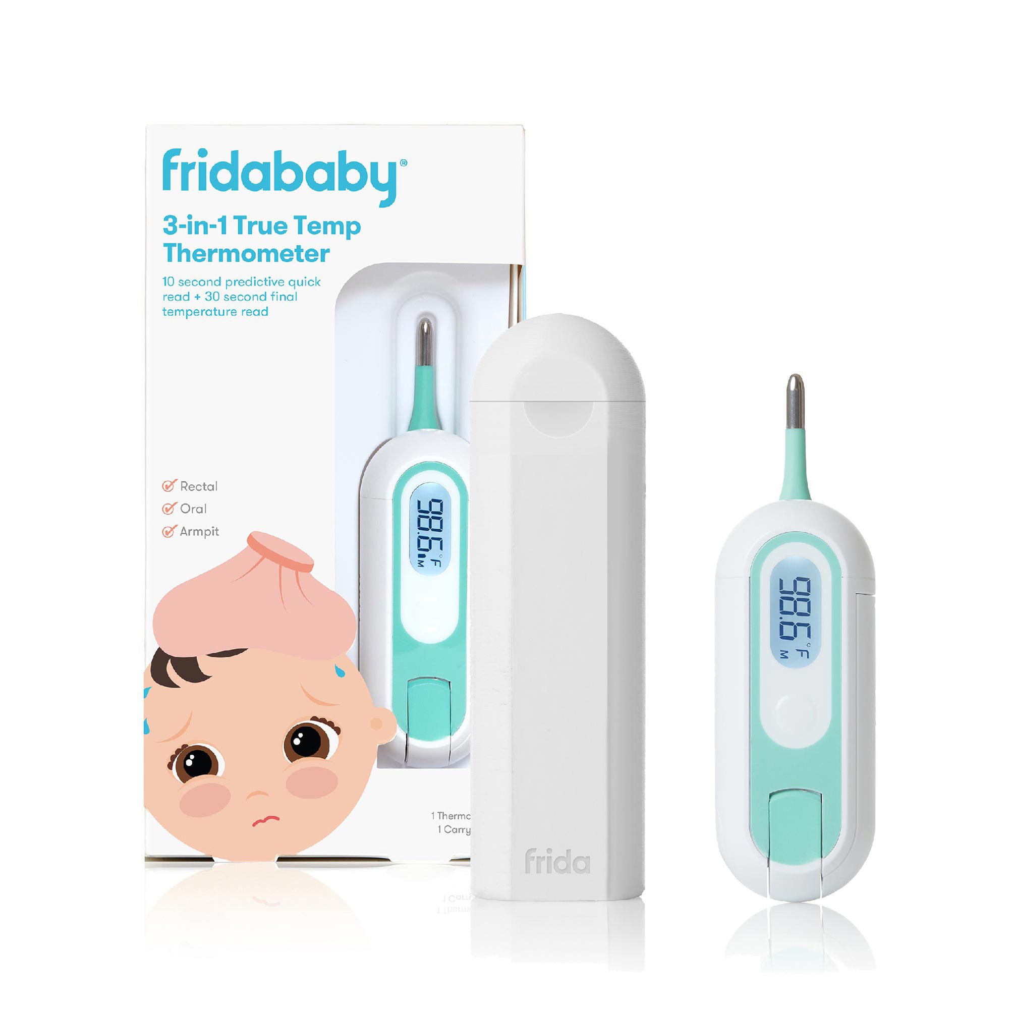 Digital Stick Thermometer Fridababy®True Temp Oral / Rectal / Axillary Probe Handheld