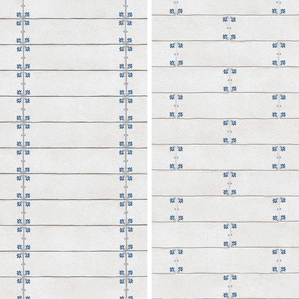 Crackle White Décor 2-7/8 in. x 11-7/8 in. Ceramic Wall Tile