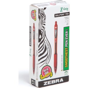Z-Grip Retractable Ballpoint 1.0mm Red Dozen