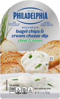 Philadelphia Chive & Onion Bagel Chips & Cream Cheese Dip, 2.5 Oz