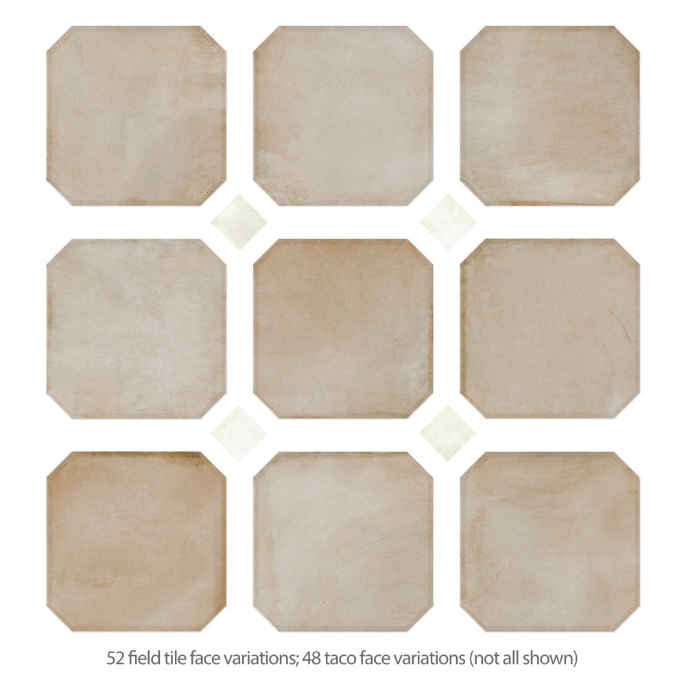 Laverton Octagon Arena with Taco Nieve 7-7/8 in. x 7-7/8 in. Porcelain Floor and Wall Tile