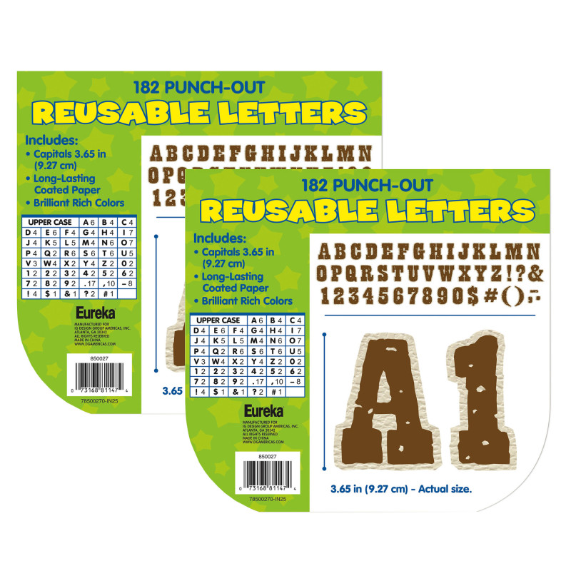 Wild Wild Classroom Deco Letters, 181 Characters Per Pack, 2 Packs