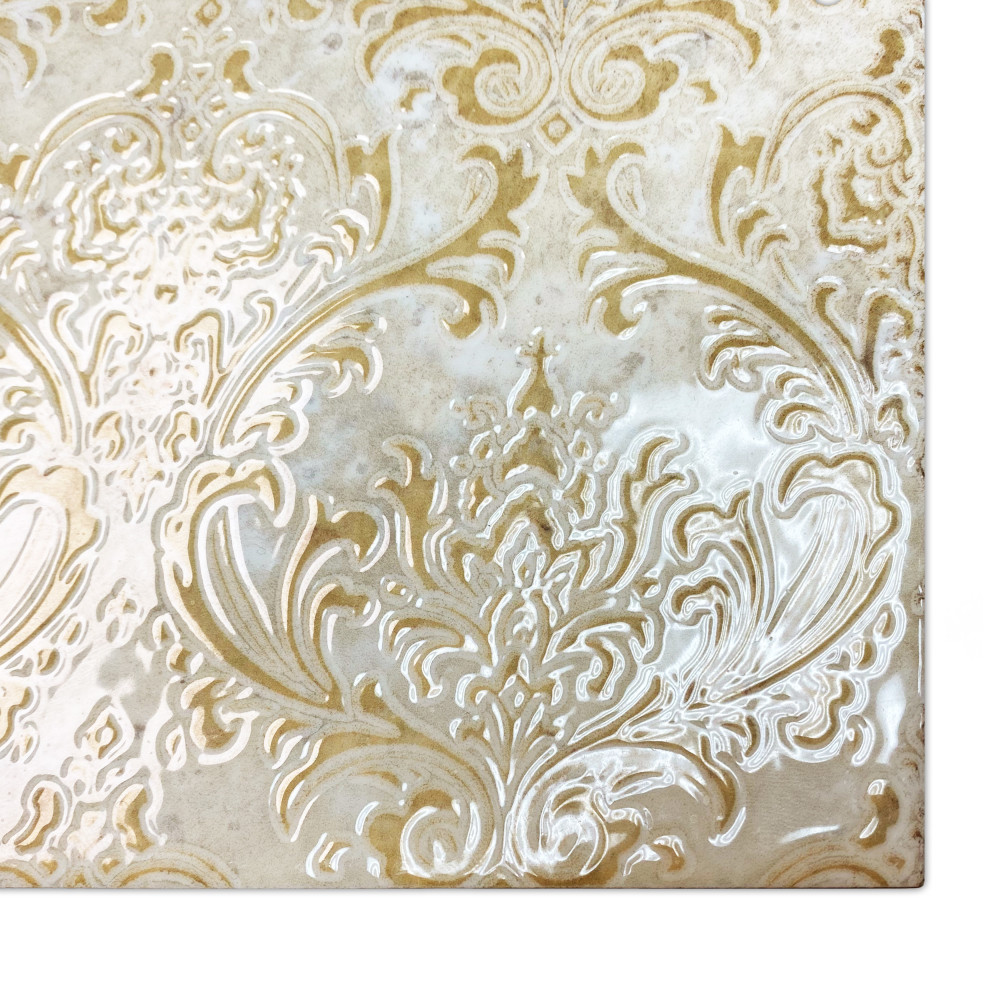 Milano Decor Daman Beige 7-7/8 in. x 7-7/8 in. Ceramic Wall Tile