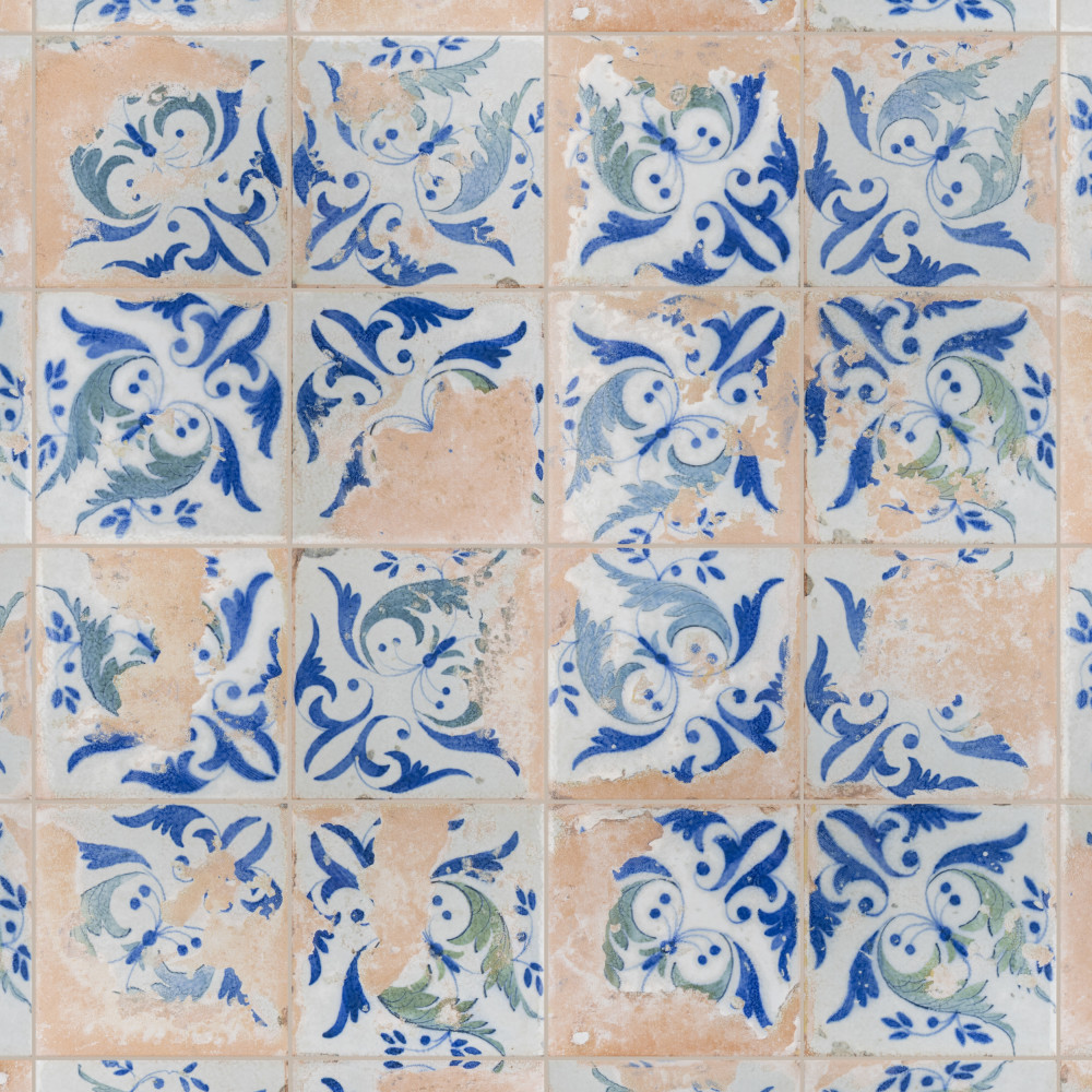 Kings Luxe Heritage Leaves 17.63x17.63 Square Ceramic Floor and Wall Digital Pattern