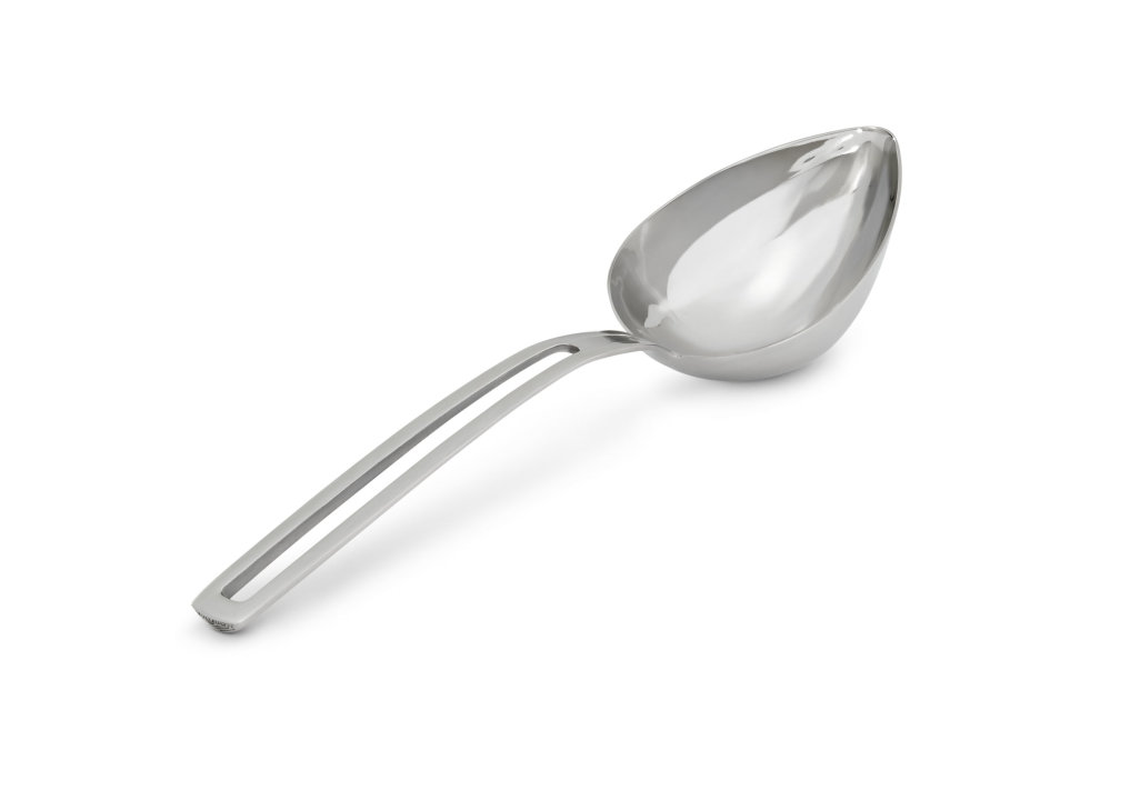 ¾-cup Miramar® contemporary stainless steel solid oval serving spoon