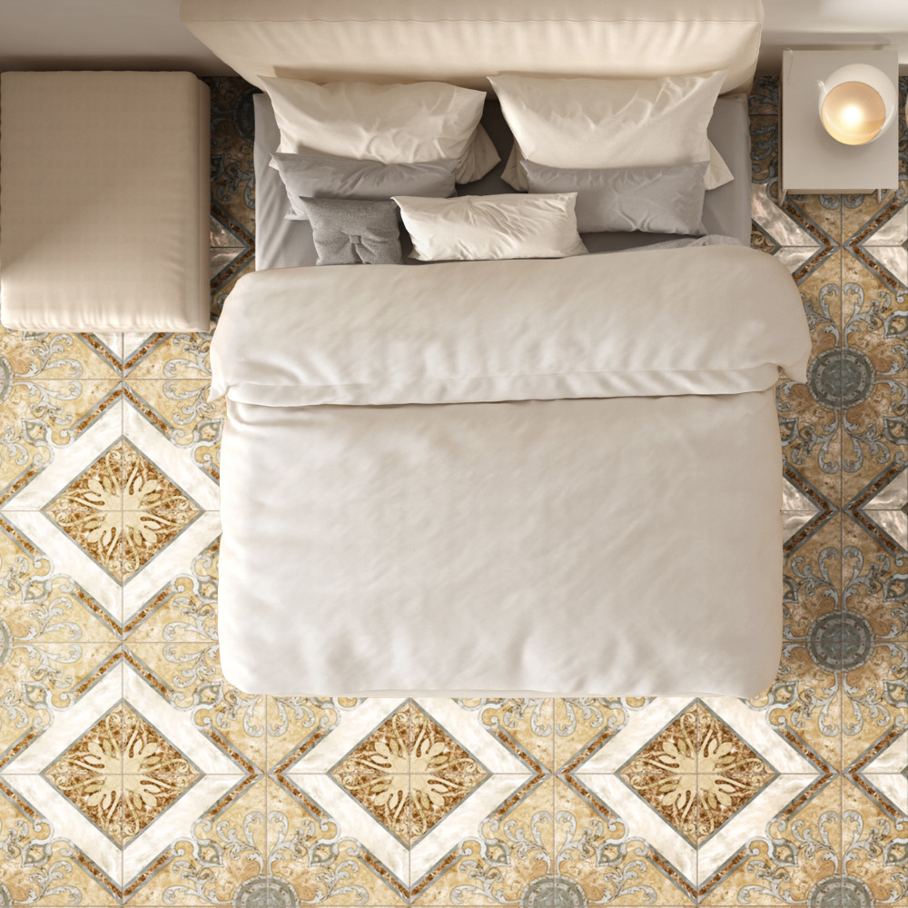 Touba 17-5/8 in. x 17-5/8 in. Ceramic Floor and Wall Tile