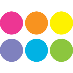 Spot On&reg; Floor Markers, Bright Circles, 4" Carpet