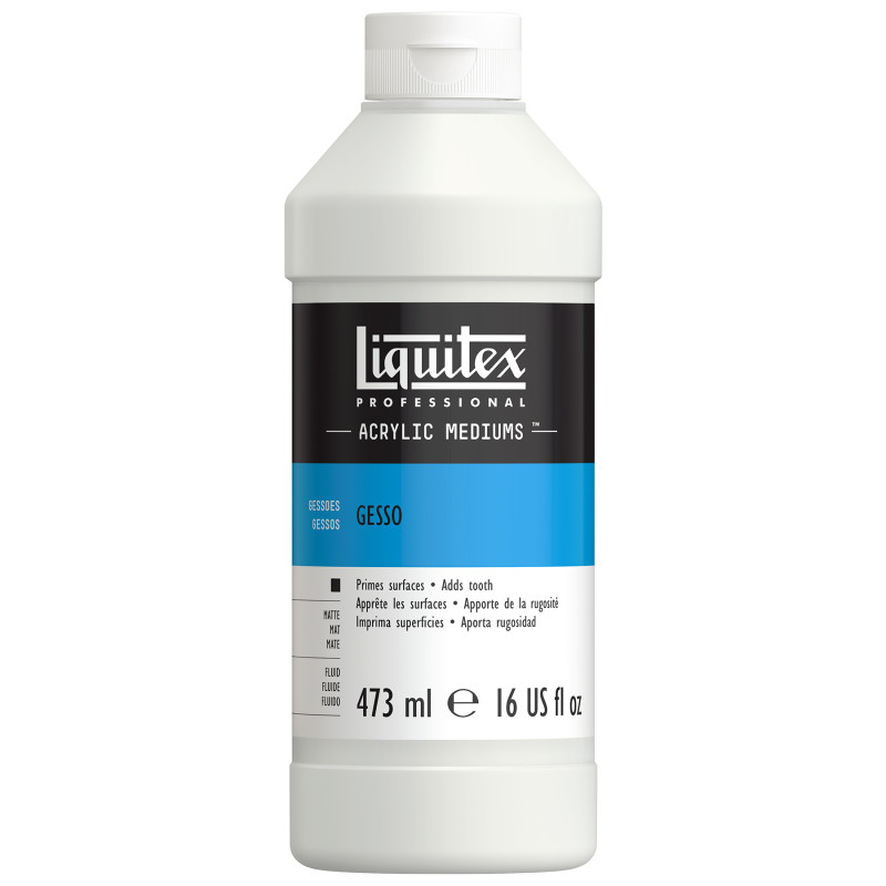 Professional Acrylic Gesso, White, 16 oz (473 mL)