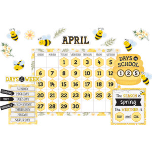 Buzzing Bees Calendar Bulletin Board Set, 131 Pieces