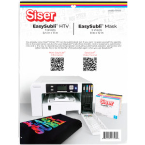 Easysubli HTV Heat Transfer Vinyl & Mask, 5 Sheets Each