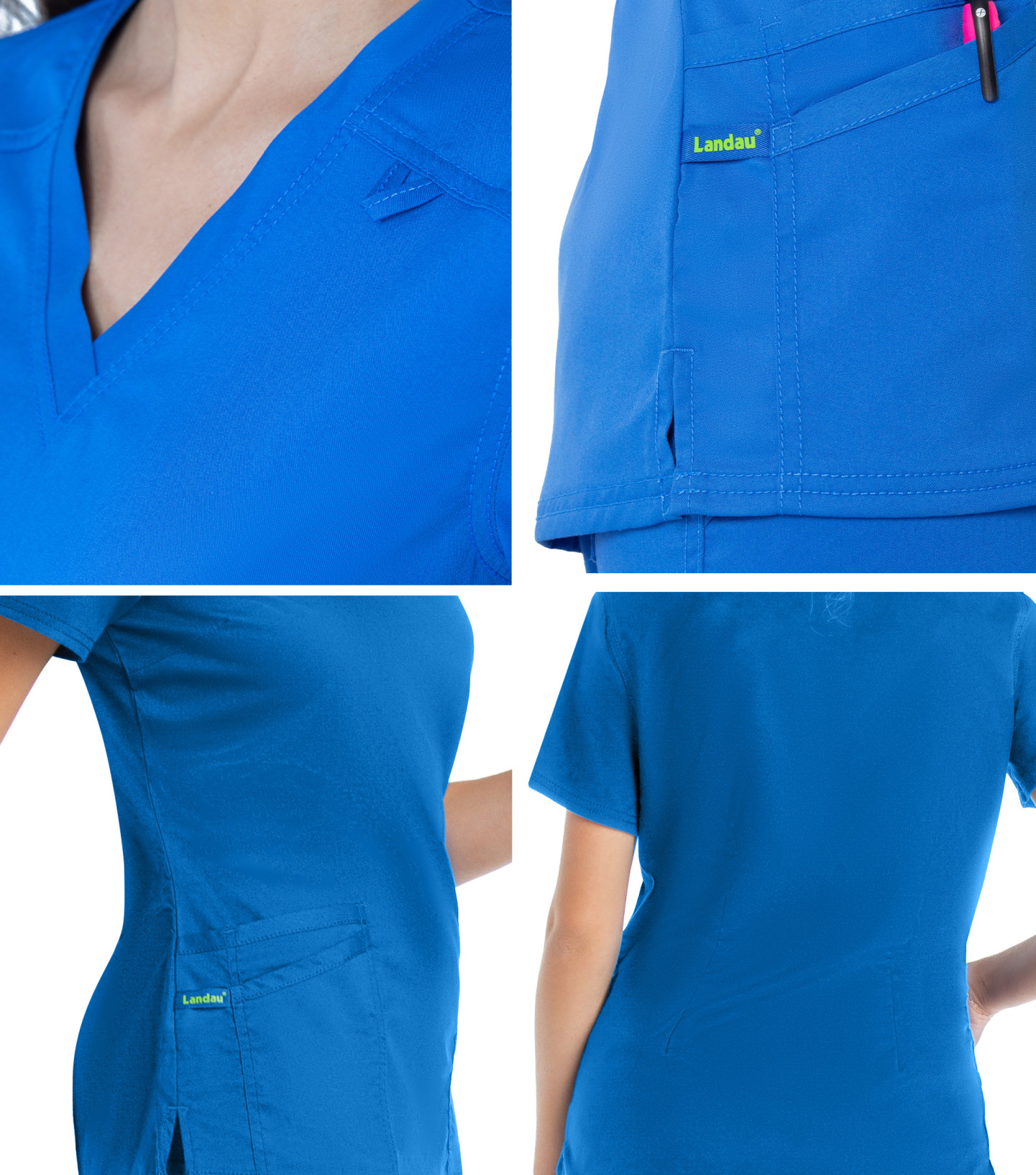 landau-proflex-women-s-3-pocket-v-neck-scrub-top-4160-landau-scrubs