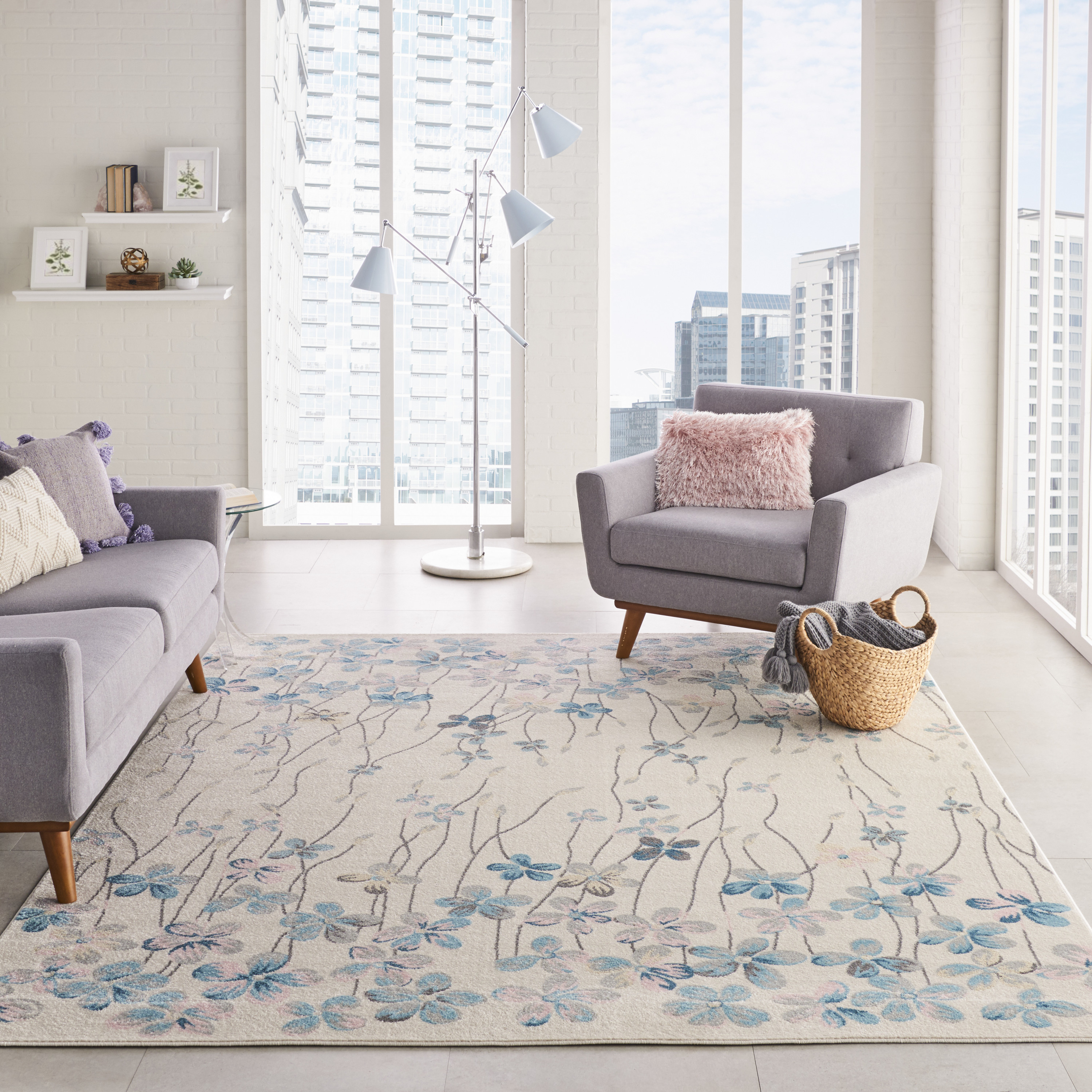 Nourison Tranquil 8' x 10' Ivory Contemporary Indoor Rug