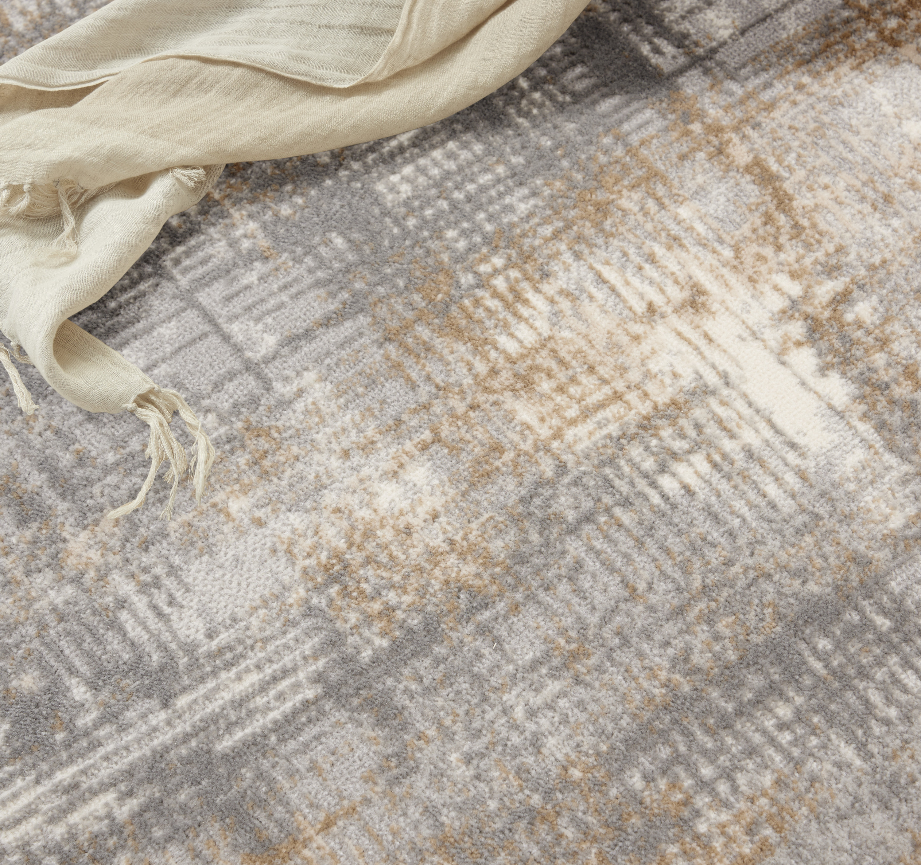 Calvin Klein CK950 Rush 2'2" x 3'9" Grey Beige Modern Indoor Rug
