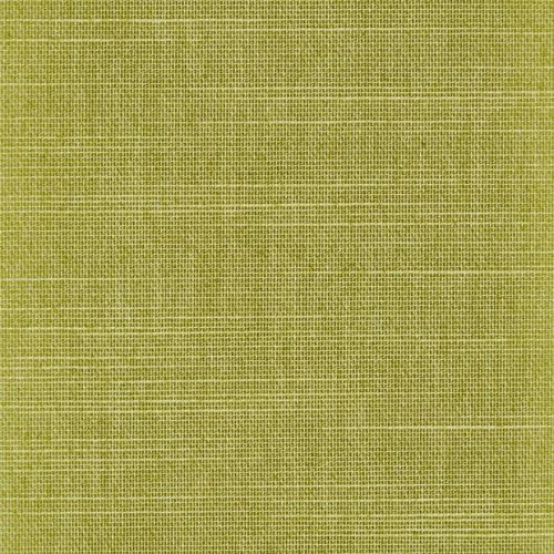 Chartreuse woven textile with visible crosshatch linen weave; fills the frame, lying flat and evenly lit, suggesting a fabric swatch or curtain material viewed close-up.