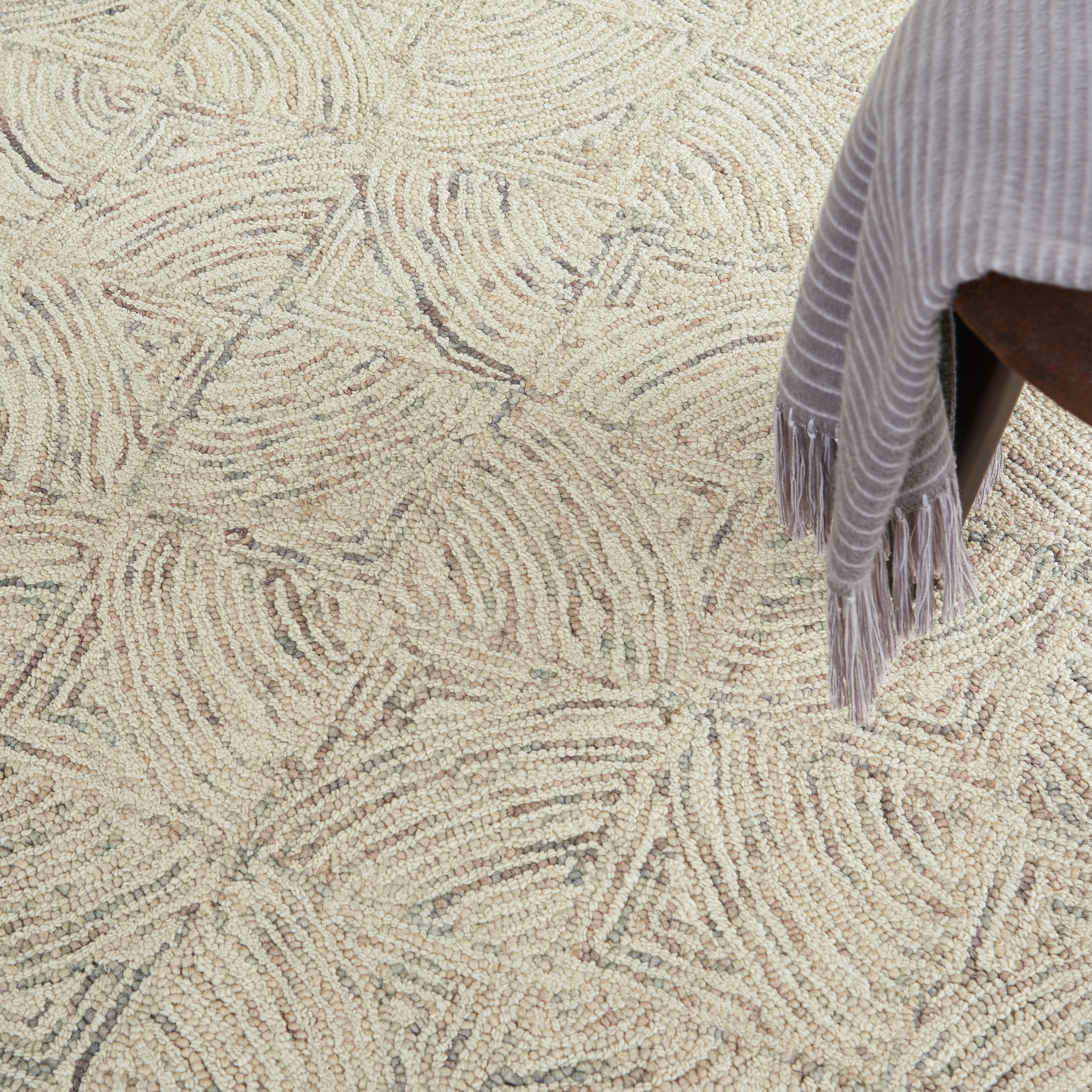 Nourison Interlock 8' x 10'6" Ivory Multicolor Modern Indoor Rug