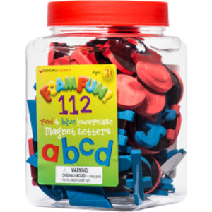 Foam Fun Lowercase Red & Blue Magnet Letters, Set of 112