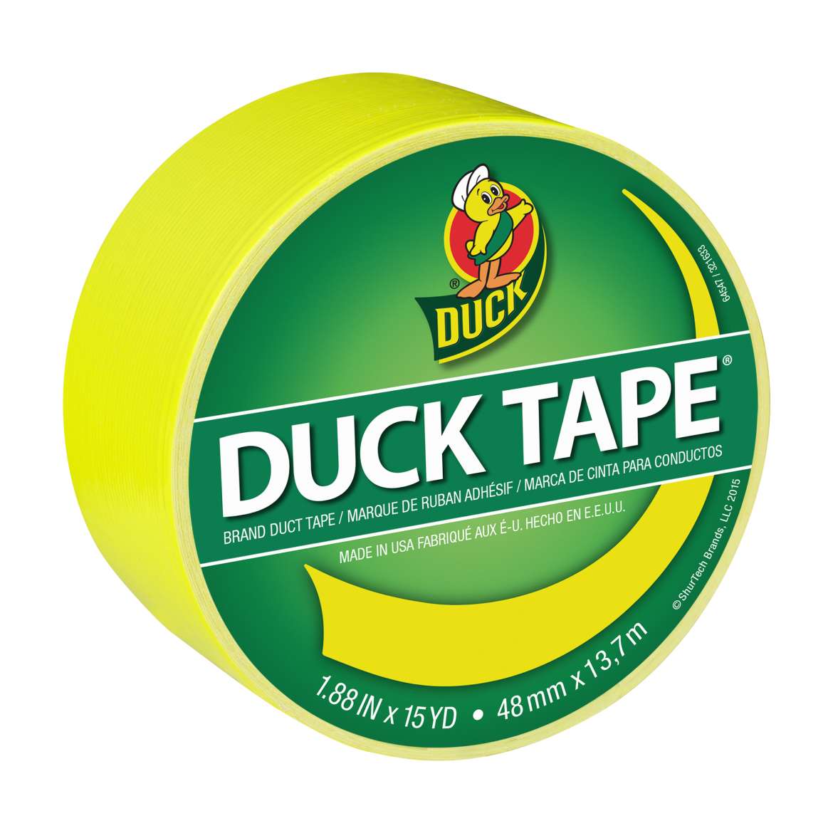 Color Duck Tape® Brand Duct Tape - Yellow, 1.88 in. x 15 yd. Image