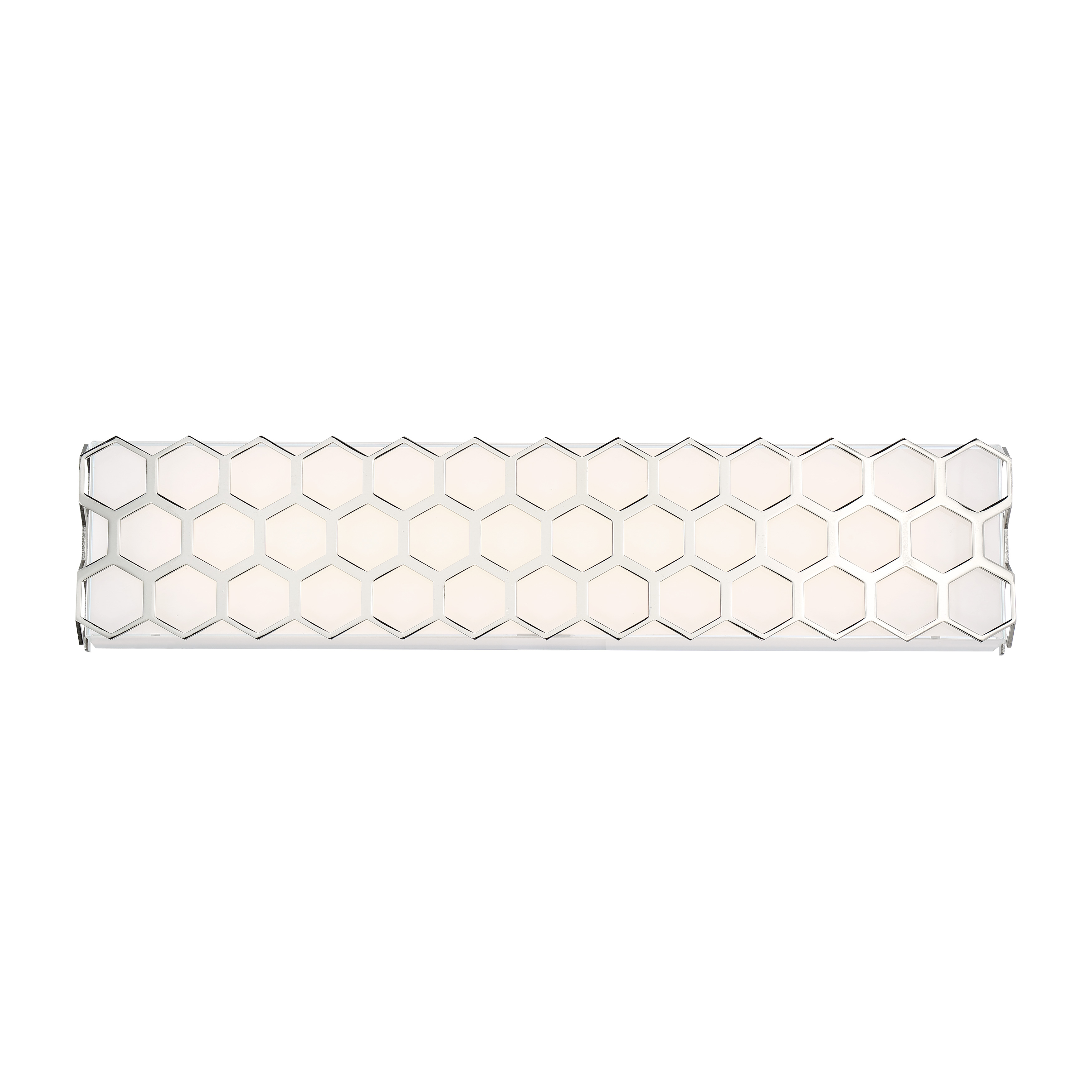 The Missing Link vanity light combines modern design with high-performance LED technology. Its polished nickel finish and clean lines create a sophisticated look, while the integrated LED provides excellent color rendering for grooming tasks. - alternate view