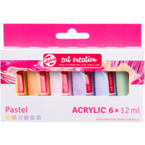 Acrylic Set, 6 x 12mL, Pastel
