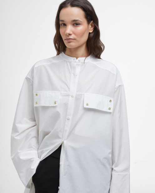 Alma Shirt Dress Classic White