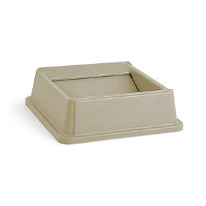 Rubbermaid Commercial, Untouchable®, Square, Resin, 35gal, Beige, Receptacle Lid