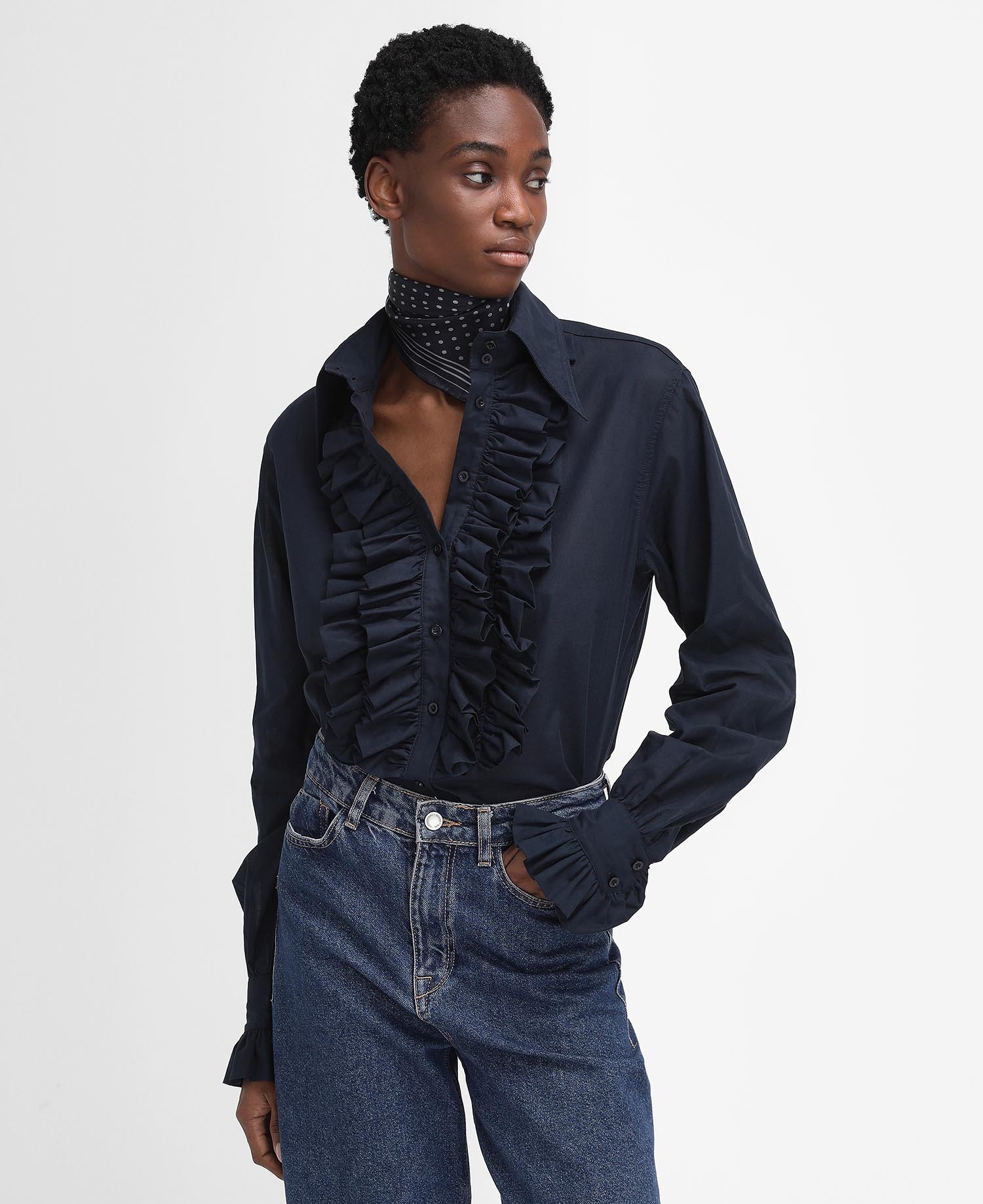 Barbour The Edit by Alexa Maximillian Ruffled Long-Sleeved Shirt image number 0