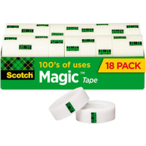 Magic&trade; Tape Refill Rolls, 3/4" x 1000", Pack of 18