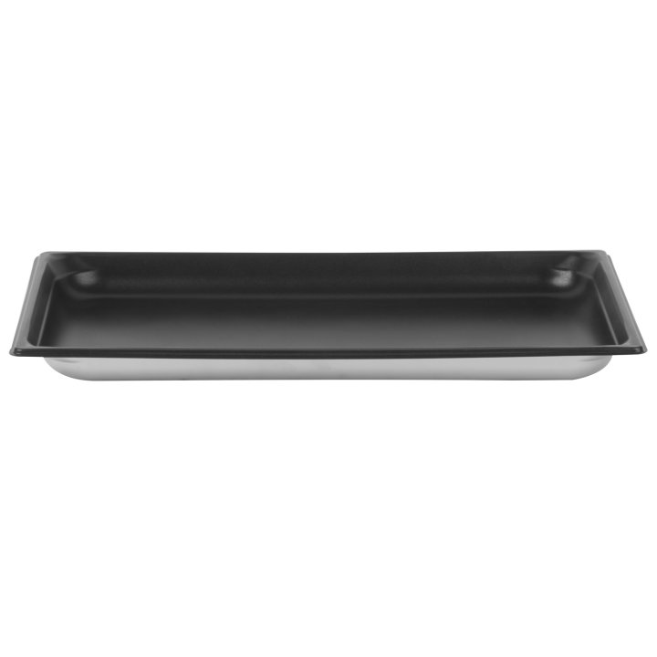 Full-size 1 ½-inch-deep Super Pan 3® stainless steel steam table pan with Steel Coat x3™ nonstick coating