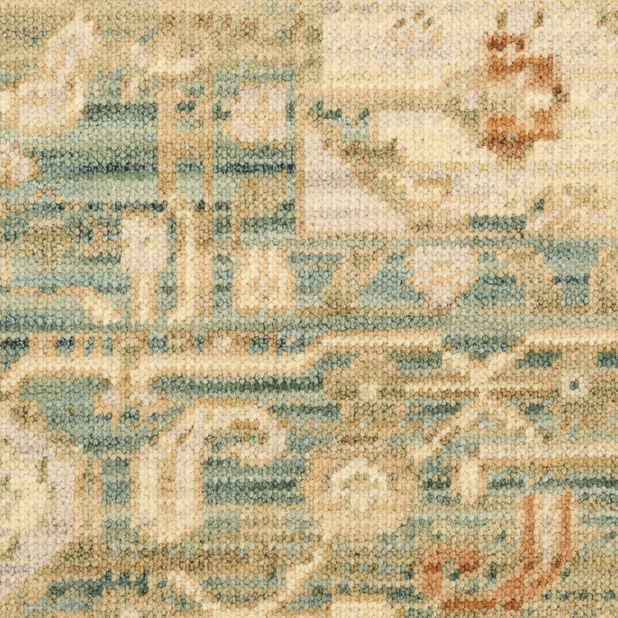 Nourison Antique Bloom 5'6" x 8'6" Teal Vintage Indoor Rug