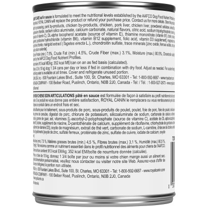 Royal Canin Canine Care Nutrition Joint Care Canned Dog Food