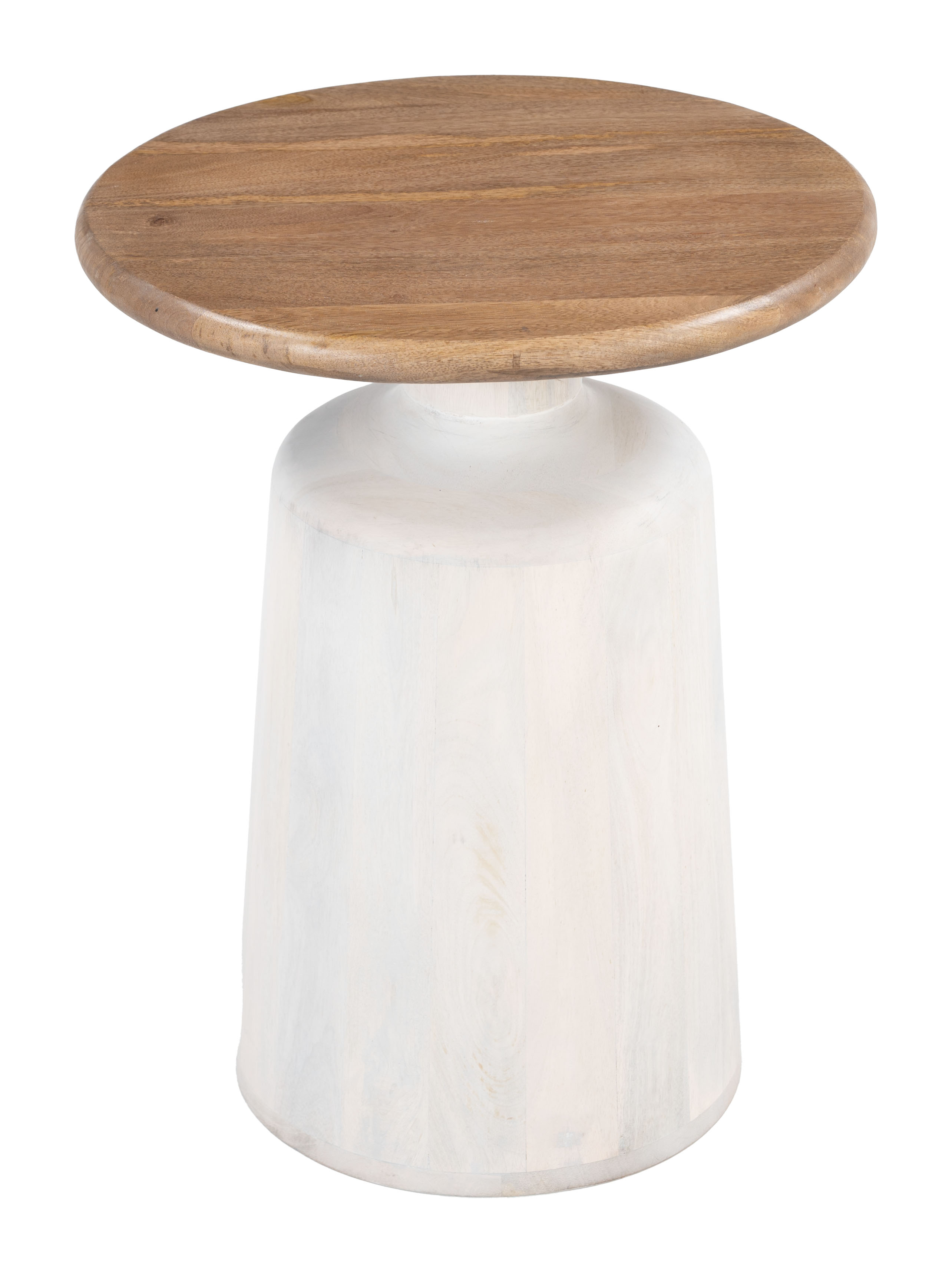 Goblet Side Table Brown & White product image