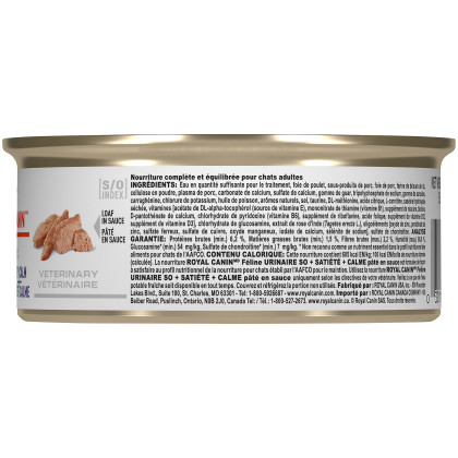 Royal Canin Veterinary Diet Feline Urinary SO + Satiety + Calm Canned Cat Food